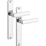 Dveřní klika 804 chrom lesklý rozteč 90mm obyčejný klíč