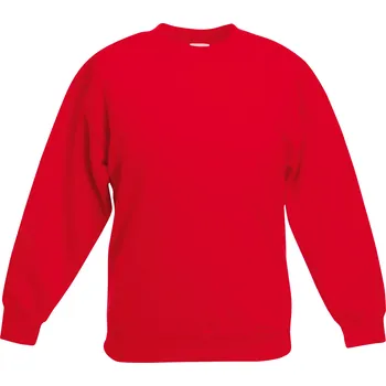Chlapecká mikina Fruit of the Loom Dětská mikina F.O.L. Classic Kids Set-In Sweat Velikost: 9-11 let, Barva: červená