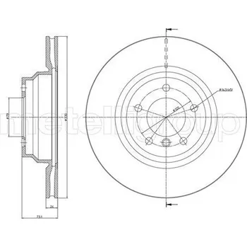 Brzdový kotouč Brzdový kotouč METELLI 23-0872C