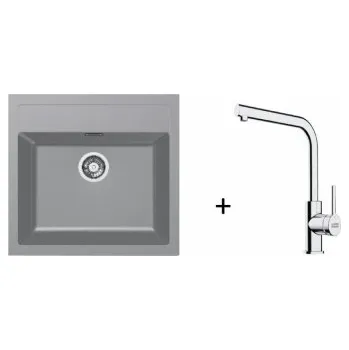 Kuchyňský dřez Franke SET T114 - Sirius SID 610 Tectonite Šedá + FS 3230.031 + ZÁRUKA 5 LET ZDARMA