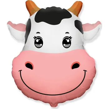 Fóliový balónek kráva (hlava), 55x60cm (volný)