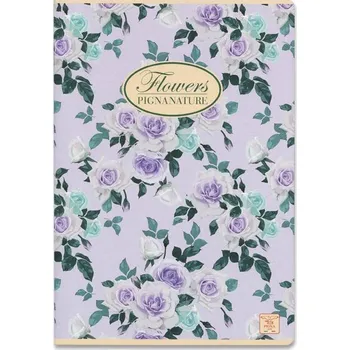 Školní sešit Pigna Nature Flowers A5, čistý, 40 listů, mix motivů