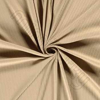 Béžový žebrovaný úplet 0,6 cm