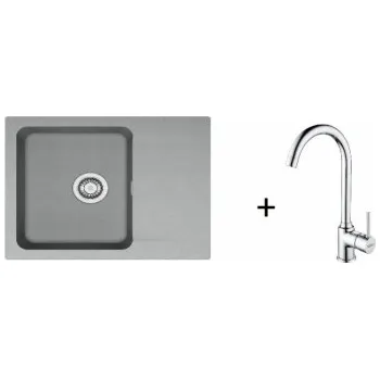 Kuchyňský dřez Franke SET T94 - Orion OID 611-62 Tectonite Šedá + FP 9000 Bez sprchy Chrom + ZÁRUKA 5 LET ZDARMA