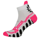 Hoza Kotníkové funkční sportovní ponožky X-Bikers H3023 bílá/růžová vel. 35-38