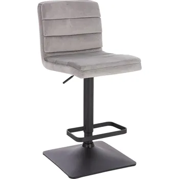 Barová židle Barová židle Nexo velur světle šedá - základna černá