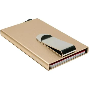 Obal na doklad Recenze Bezpečnostní RFID kovové pouzdro na karty a doklady se sponou na peníze bronzové