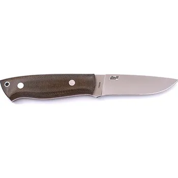 lovecký nůž Brisa Trapper 95 N690 Flat Green Micarta Sheath Bushcraft 95