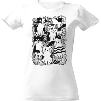 Dámské tričko Tričko s potiskem Kočky a kočičky dámské