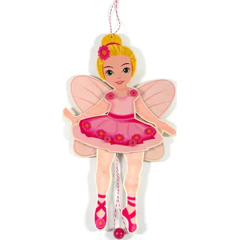 Panenka Dřevěný pohyblivý panák BALERÍNA - HESS