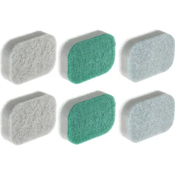 Mycí prostředek Houbička na nádobí Essentials 6 kusů VIGAR (Barva-tyrkysová/šedá)