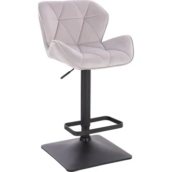 Barová židle Barová židle Horten velur základna černá - světle šedá