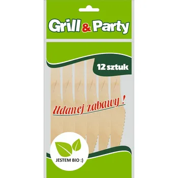 Jednorázové nádobí Toppapír Dřevěný nůž 12ks