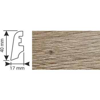 Podlahová lišta K - Produkt K-Produkt lišta KP40 11522 Dub zvětralý