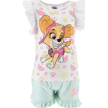 Dívčí oblečení Bílo-zelený letní dívčí set Paw Patrol - Skye Velikost: 110
