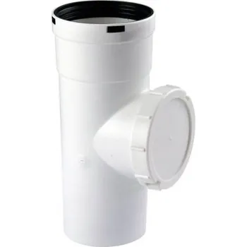 Kouřovod REGULUS BB011094 vsuvka s kruhovým inspekčním otvorem 80mm, 210mm, polypropylen, bílá