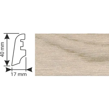 soklová lišta K - Produkt K-Produkt lišta KP40 181 Jasan perleťový