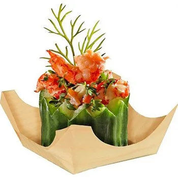 Jednorázové nádobí FINGERFOOD dřevěná mistička Pure 40/40/15mm 50ks