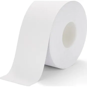 Lepicí páska Bílá plastová voděodolná protiskluzová páska FLOMA Super Resilient - 18,3 m x 10 cm a tloušťka 1,3 mm