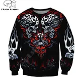 Mikina s potiskem EVIL lebky a oheň Velikost: XS, Barva (Varianta): Mikina