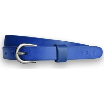 Opasek Eggo Merriam úzký kožený pásek Modrá