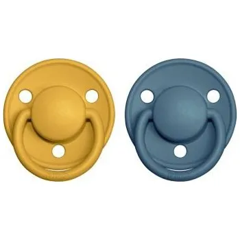 Bibs De Lux dudlíky z přírodního kaučuku 2ks - velikost 1 > varianta mustard-petrol