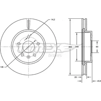 Brzdový kotouč Brzdový kotouč TOMEX Brakes TX 73-17