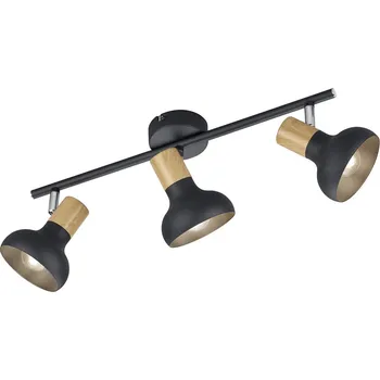 Trio Leuchten R81523032 LATIKA - Stropní lampa v černé barvě, 3 x E14 (Stropní trojramenné bodové svítidlo v černé barvě)