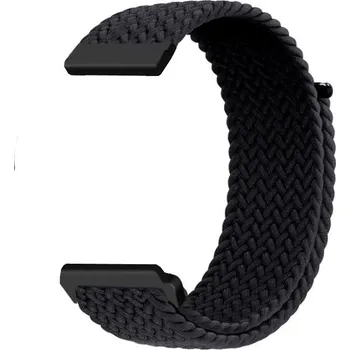 Příslušenství k chytrým hodinkám Madvell Pletený nylonový řemínek na suchý zip Černá 20mm
