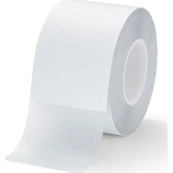 Výstražná páska Průhledná plastová voděodolná protiskluzová páska FLOMA Aqua-Safe - 18,3 x 10 cm tloušťka 0,7 mm