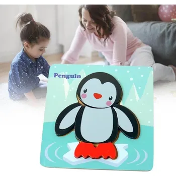 Puzzle DAALO Dřevěné puzzle pro nejmenší - tučňák - AKCE!