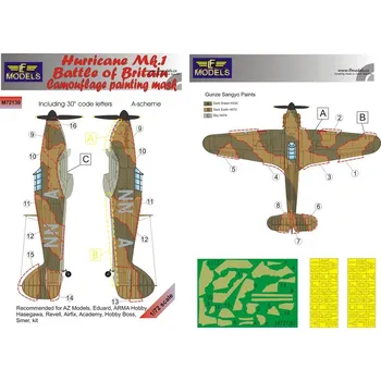 Plastikový model LF model 1/72 Mask Hurricane Mk.I Battle of Britain Camo A