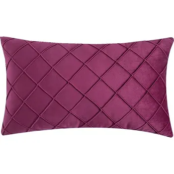 Povlak na polštářek Útulný sametový povlak na polštář s čtverečky (2 velikosti) Barva: Fialová, Rozměry (cm): 45x45