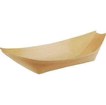Jednorázové nádobí FINGERFOOD dřevěná lodička Papstar 190/100mm 50ks