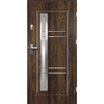 Vchodové dveře Vchodové dveře ocelové Apollo P55 80 L ořech otevírání ven