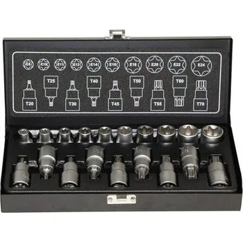 Sada nářadí GOLA SADA HLAVIC 1/2" TRX NÁSTRČNÉ + ZÁSTRČNÉ 19 DÍLŮ - výprodej, poslední sada skladem (Proteco 43.SN-12-T05)