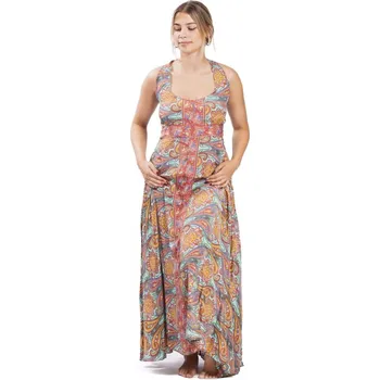 Dámské šaty Dlouhé šaty DARJA tyrkysovo-oranžové