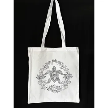 Výtvarná sada Textilní taška, k vybarvení, bílá, VZOR ŽELVA, 1 kus