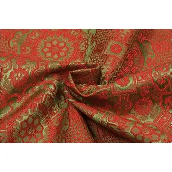 Brokát Ming, červeno-olivově zelený, sartor.cz