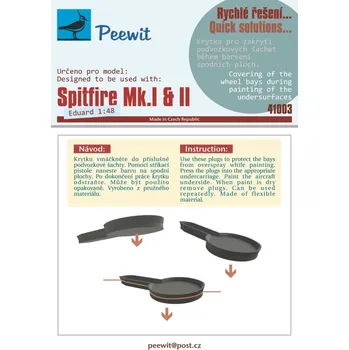 Plastikový model Peewit 1/48 Wheel bay cover for Spitfire Mk.I/II (EDU)