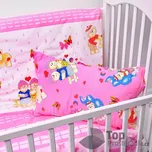 Dětské bavlněné povlečení 100x135+40x60 - Šťastní medvídci - růžová