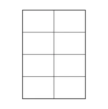 Samolepící etiketa LOGO etikety 105mm x 74,2mm, A4, matné, bílé, 8 etiket, 140g/m2, baleno po 25 ks, pro inko (EL105BNT3L)