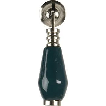 Dveřní kování Tyrkysová keramická úchytka Schyler – 2x2x6 cm