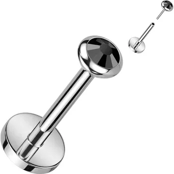 Piercing Šperky4U PUSH IN piercing do brady / ucha TITAN - TIT1241K-1008