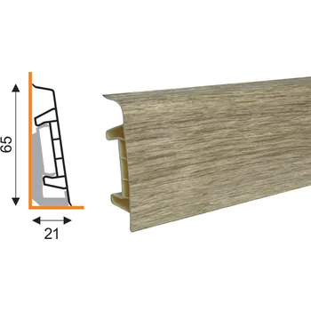 soklová lišta Midas PVC soklová lišta ASPRO Q 65 | dub W4 (250 cm)