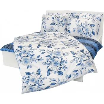 Povlečení Stanex Ložní povlečení bavlněné Modré růže (LS289) ROZMĚR: 140x220 cm + polštář (90x70 cm)