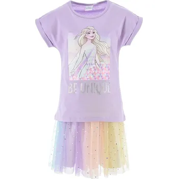 Dívčí sukně Fialový set trička a sukně Disney Frozen Velikost: 128