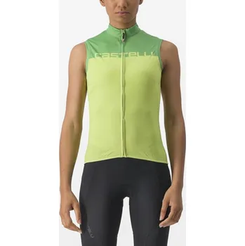 cyklistický dres CASTELLI Cyklistický dres bez rukávů - VELOCISSIMA - světle zelená S