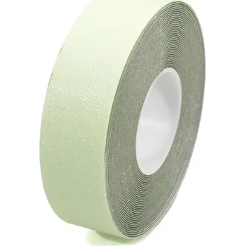 Výstražná páska Fotoluminiscenční protiskluzová páska FLOMA Super Glow in the Dark - 15 m x 5 cm a tloušťka 1,5 mm