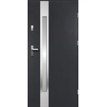 Vchodové dveře Vchodové dveře ocelové Temida P55 90 P antracit otevírání dovnitř